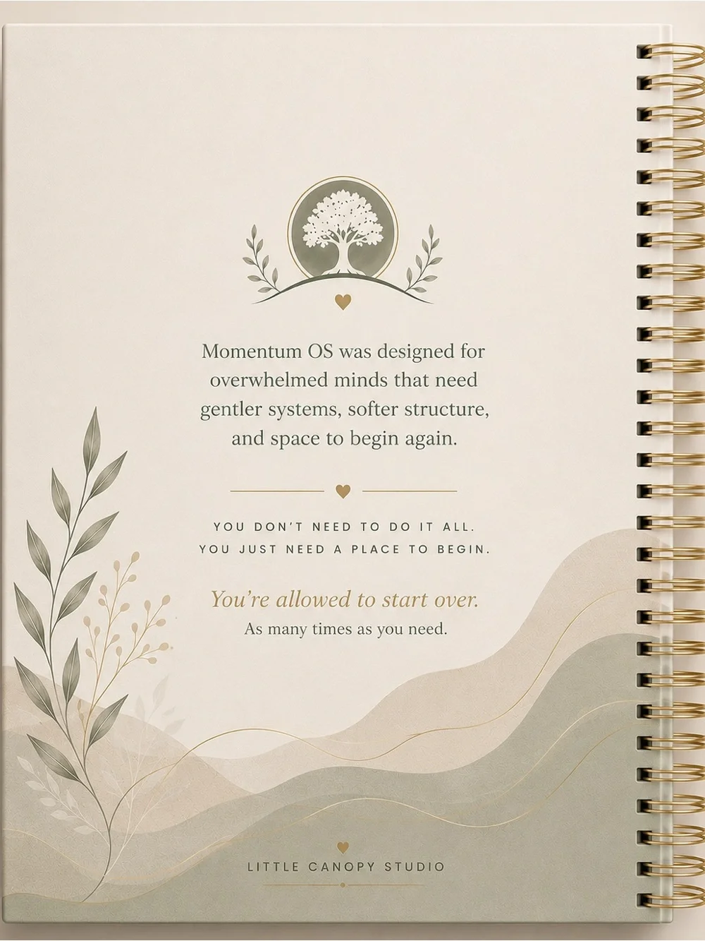 Momentum OS ADHD Planner-Calm Life System for Overwhelmed Minds-Premium Planner